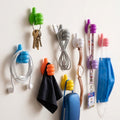 Product Title: Multipurpose Silicone Thumb Wall Hooks (Pack of 16) – Self-Adhesive Cute Cable Organizer & Key Holder Hooks for Home, Office, and Car