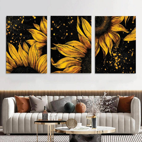 Set of 3 Premium Wall Art Photo Tiles – Modern Home Decor Sets 8x11