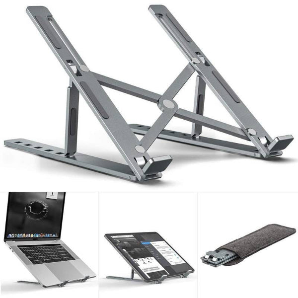 Folding Adjustable Aluminum Laptop Stand - Portable