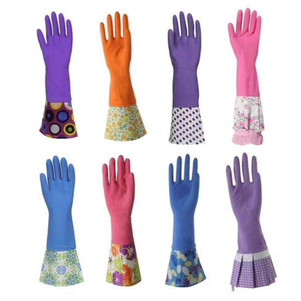 Long Handle Washing Gloves - Rubber & Silicon