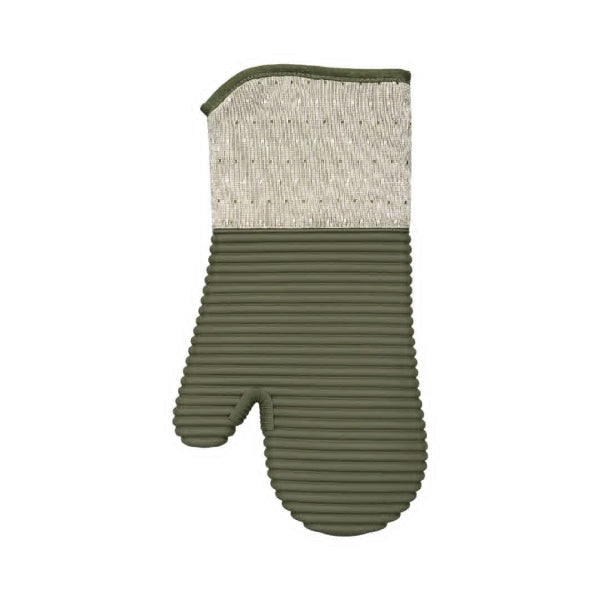 silicon printed gloves oven mitts cotton lining heat resistant dishwashing gloves