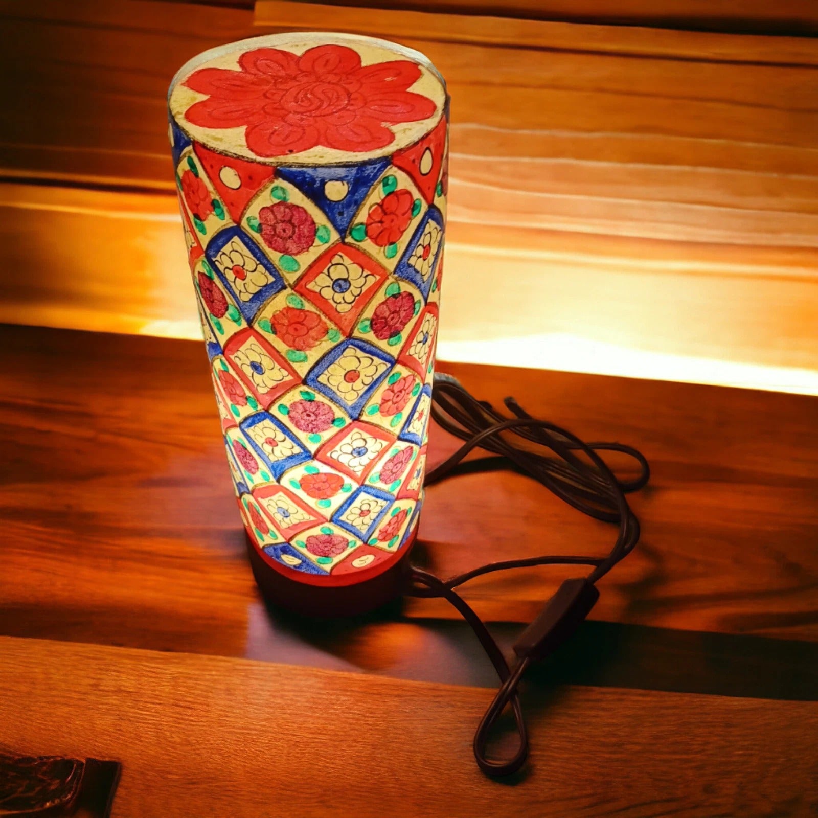Hand painted Orient camel leather table lamp camel skin leather table lamp